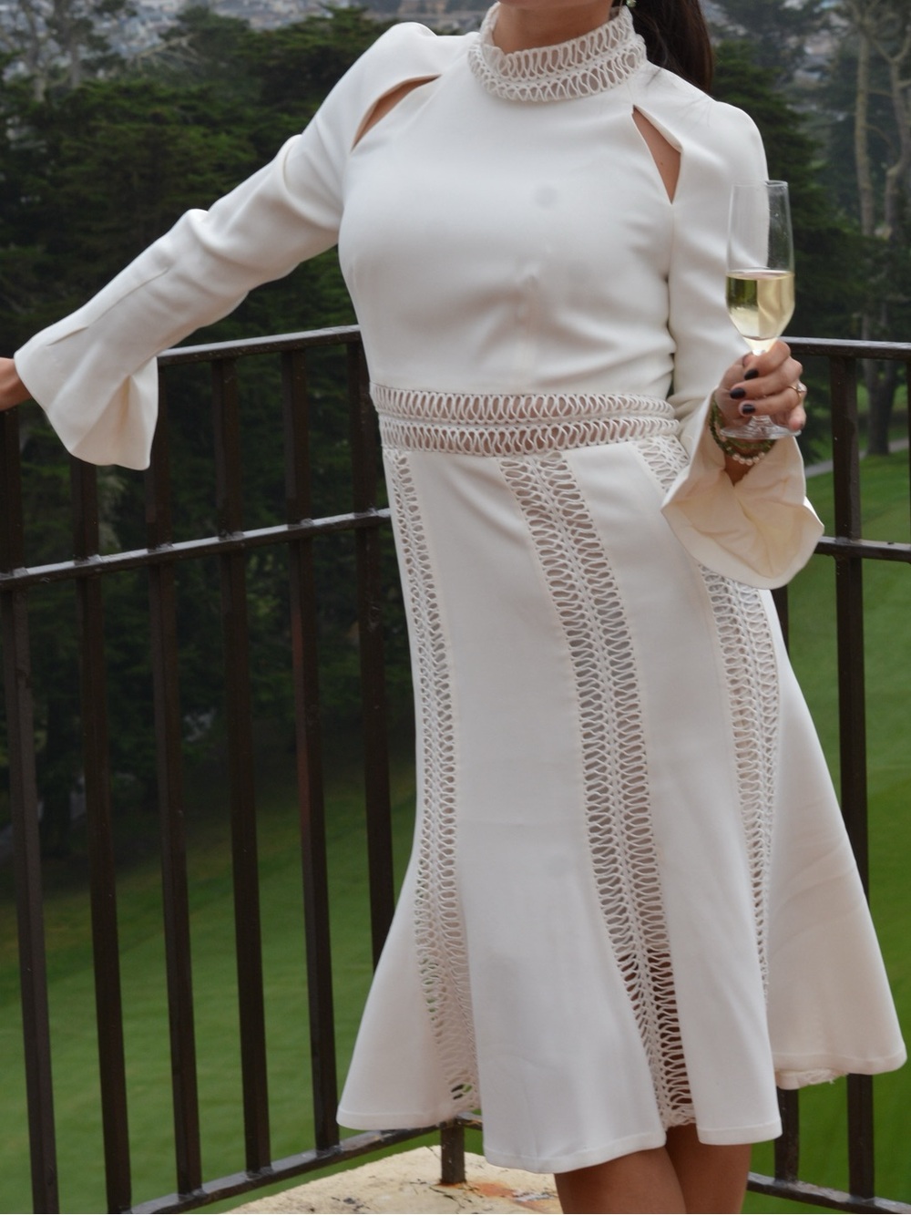 Jonathan Simkhai Long Sleeve Cady Dress - Picture 4 of 4